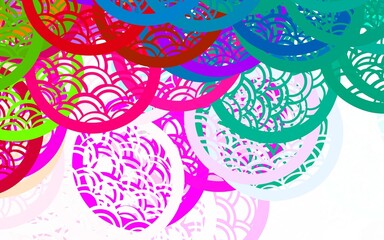 Light Multicolor vector Blurred decorative design in abstract style with bubbles.