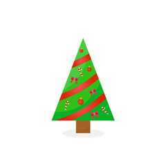 Fototapeta premium This is a Christmas tree with decorations on a white background.
