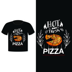 Hot Pizza T-Shirt Design Vector