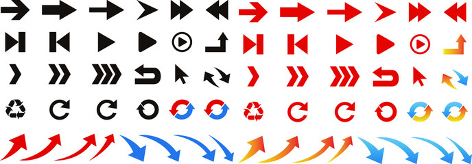 シンプルな矢印のアイコンセット