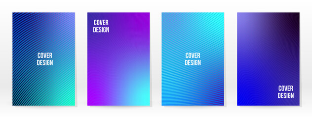 Minimal Poster. Pastel Soft. Blue Gradient Set.