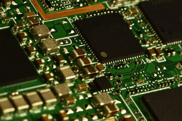 Topology of the smartphone motherboard under the metal shields of the modules