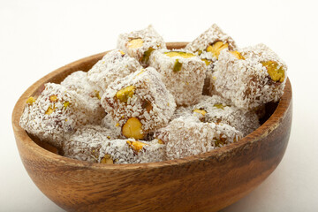 Delicious Turkish delight with pistachio