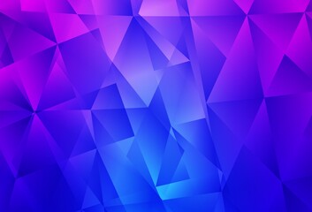 Light Pink, Blue vector polygonal pattern.