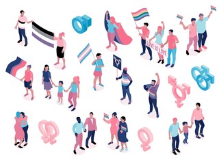 LGBT Community Isometric Set