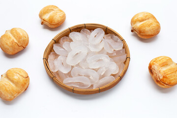 Toddy palm on white background.