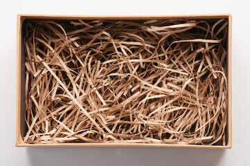 Rectangle paper box with shreds