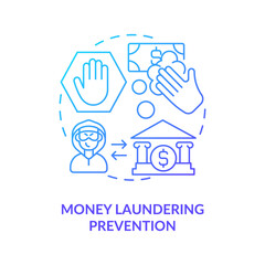 Illegal economical processes prevention concept icon. Money laundering. Black market. Underground economy abstract idea thin line illustration. Vector isolated outline color drawing