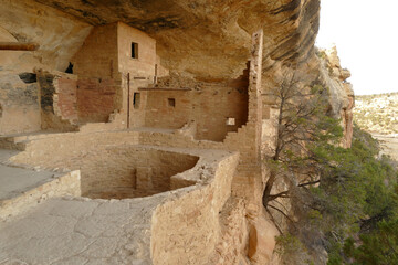 Mesa Verde National Park, best preserved cliff dwelling built by Pueblo Anasazi people, popular tourist place