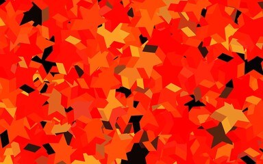 Dark Red, Yellow vector layout with bright stars.