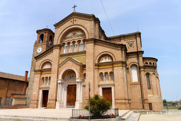 Fototapeta na wymiar Church of San Germano at Podenzano, Piacenza province