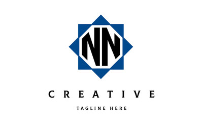 Naklejka premium NN double square latter logo vector