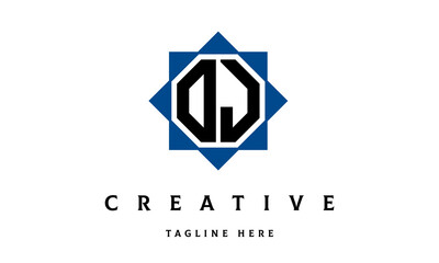 OJ double square latter logo vector