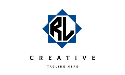 RL double square latter logo vector