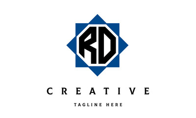 RD double square latter logo vector