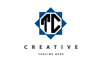 TC double square latter logo vector