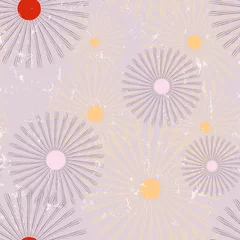Gardinen seamless pattern background, with circles, lines, paint strokes and splashes © Kirsten Hinte
