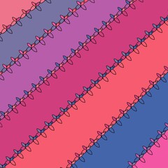 Multicolored Stitching Patterned Background, Texture and, Stationery.
