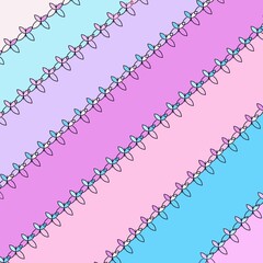 Multicolored Stitching Patterned Background, Texture and, Stationery.
