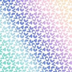 Valentines Heart Gradient Ombre Rainbow Texture