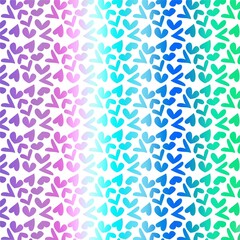 Valentines Heart Gradient Ombre Rainbow Texture