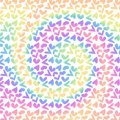 Valentines Heart Gradient Ombre Rainbow Texture