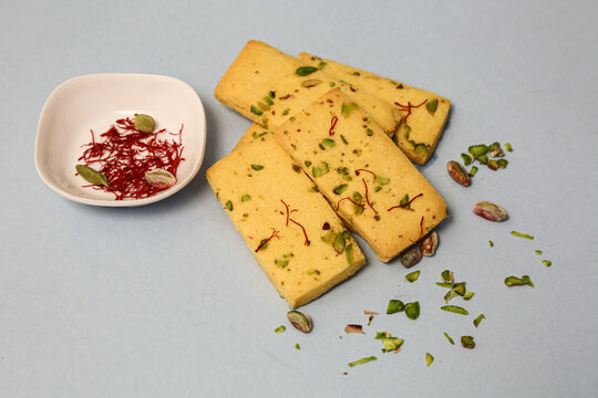 Saffron Cookies With ilaichi pista Mix