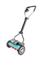 Cylinder mower model on white