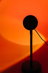 Sunset projector lamp with yellow light.