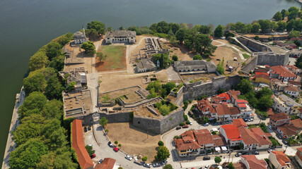 Aerial drone photo of iconic castle and ancinet citadel of Ioannina featuring Byzantine Museum, Its...