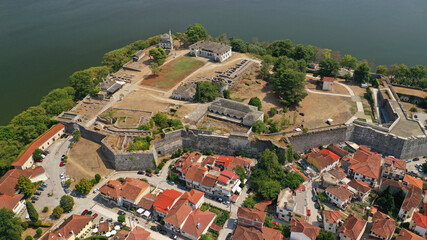 Aerial drone photo of iconic castle and ancinet citadel of Ioannina featuring Byzantine Museum, Its...