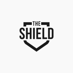 The Shield logo design vector template. Hipster Label logos design for Guard Armor Force Seal Defense Club Team 