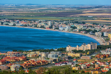Fototapeta na wymiar Aerial view of the Bulgarian resort Sunny Beach