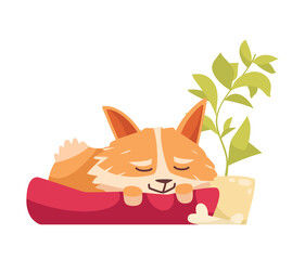 Sleeping Dog Illustration