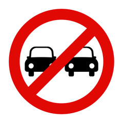 No Horn Warning Sign Vector. EPS10
