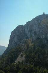 Naklejka premium view of the mountains Alcudia, Mallorca, Spain