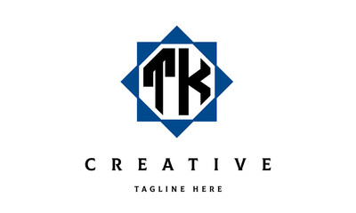 TK double square latter logo vector