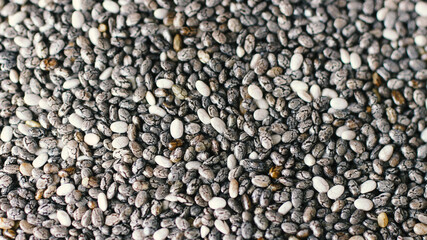 Chia seeds macro.