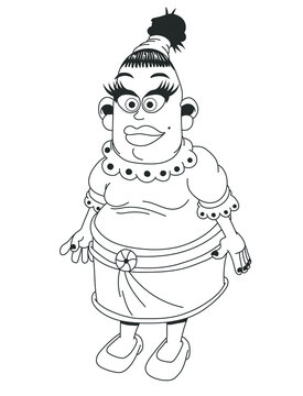 Petite dame rigolote