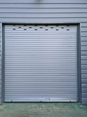 
A shutter made of metal in the warehouse.
