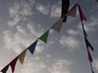 flags on the sky