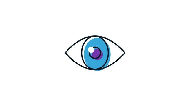 eye icon animated.eye icon motion animation. can be used for your project and explainer video.Animation with Alpha Mate.