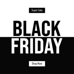 Black Friday square banner vector for Black Friday social media post or ad