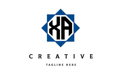 Fototapeta premium XA double square latter logo vector