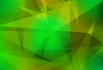 Light Green, Yellow vector background with triangles.