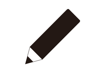 えんぴつのシンプルなイラスト。ビジネスアイコン。メモ、勉強のコンセプト。
