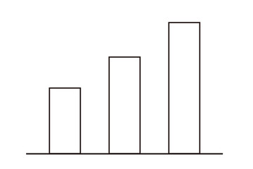 売上UPのイメージ素材。ビジネスアイコン。目標達成。