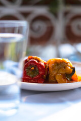 stuffed peppers red yellow
