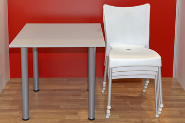 Stacked Chairs Table