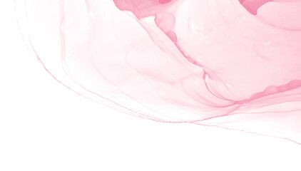 Alcohol pink and whate ink background. Art for